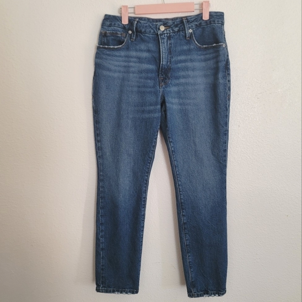 Good American Good Vintage Straight Leg Distressed Jeans  Size 6/28
